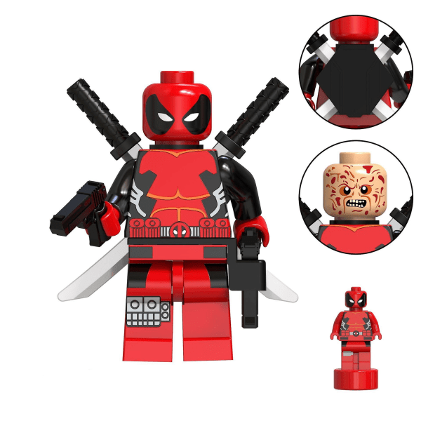 1,7\" Battle Hero Filmfigur Deadpool Minifigurer Byggesæt til Børn Drenge Påske, Halloween, Julegaver Samleobjekt 8 Stk./Sæt Venom Minifigurer