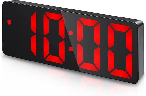 (Ny version) Digital väckarklocka. LED-klocka för sovrum. Elektronisk skrivbord