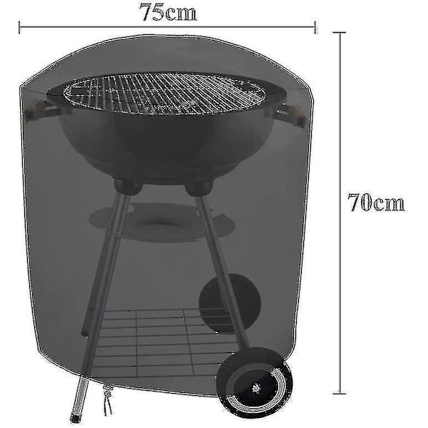 Grill Cover Vandtæt Grill Cover Kettle Grill Beskyttende Cover Hood Grill Cover Presenning (71 * 68