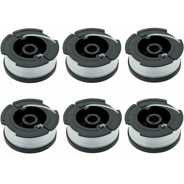 6 rullspools för gräsklippare, 10 meter, för Black Decker-trimmer