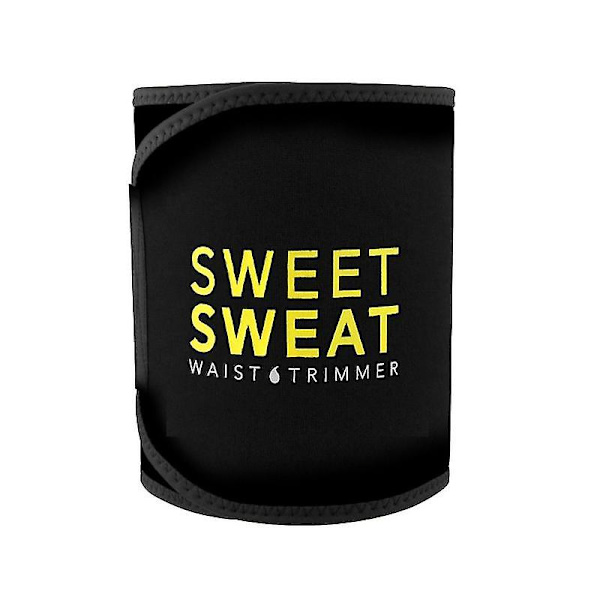 Mænds og kvinders mavebælte Sweet Sweat Shapewear korset justerbart bælte tæt (S, sort)