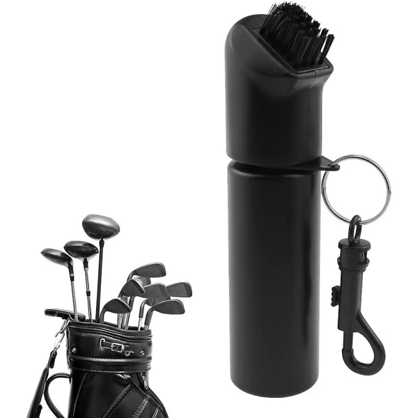 Golfmailojen puhdistusharjan urien puhdistusaine klipsillä Professional Golf Clean -tarvikkeet Golfmailan huolto- ja hoitotyökalu (1 kpl, musta)