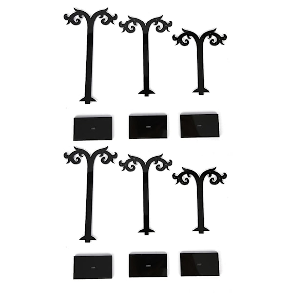 2 sæt DIY samling akryl øreringe smykker display stand arrangør opbevaringsstativ