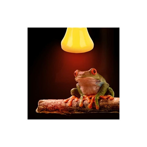 Keramisk reptilvärmelampa, mini infraröd värme keramisk amfibie värmelampa för ödla reptiler 220V-240V 25W gul