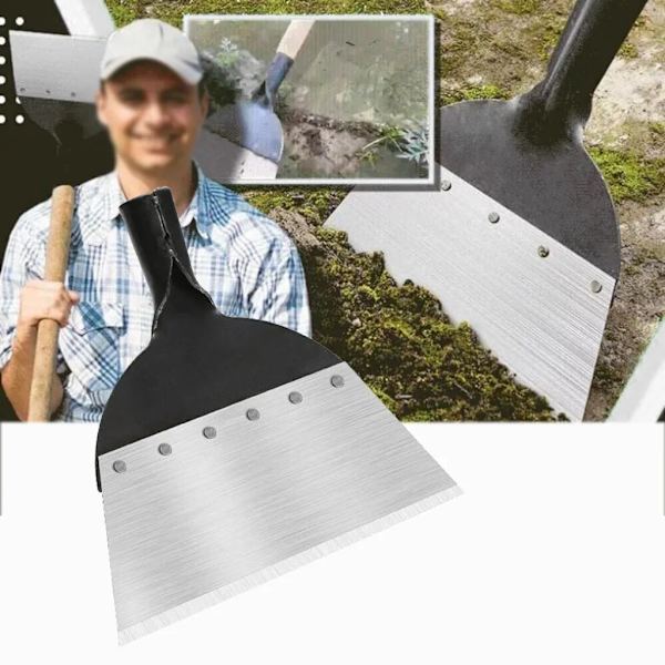 26*26cm Trädgård Rengöring Spade Multifunktionell Stål Platt Spade Isspade Ogräs Plantering Gård Ogräs Verktyg