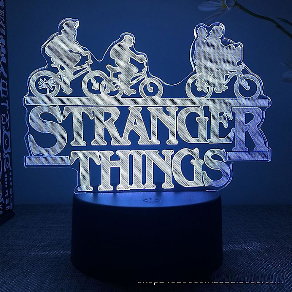 Stranger Things Anime Figur 3D LED-lampa för sovrum Manga Action Nattljus Barnrum Dekor Barn Semester Födelsedagspresent1