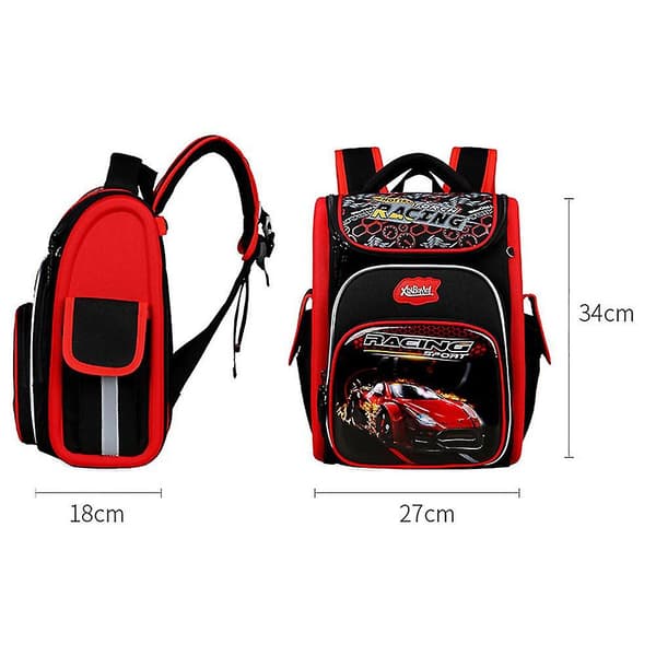 Hard Shell Primærskole Bag Full Open Space Bag Barnas Ryggsekk（D）