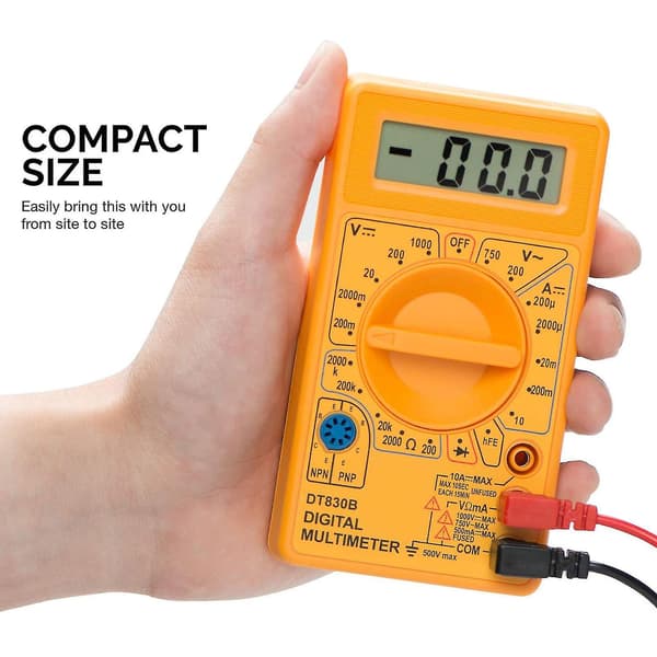 Universal Digital Multimeter Automatisk Spænding Lcd Display Digital Multimeter Til Testfrekvens（Sort）