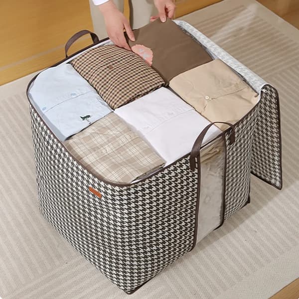 3-pack stora förvaringsväskor, hopfällbara förvaringsväskor med fönster (110L + 140L + 180L)
