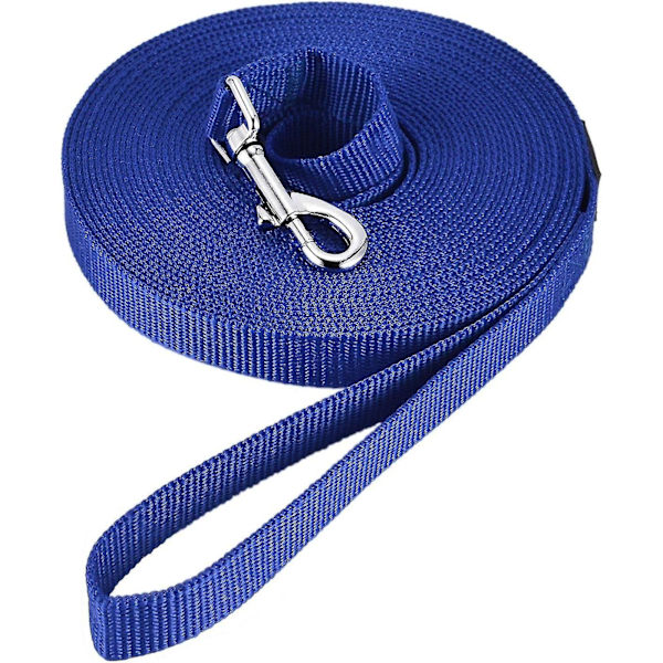 Hundetreningsbånd (1,8 m blå) Lang nylon håndfri stropp for hunder Katter Kjæledyr Gå tur Binde ned Jogging