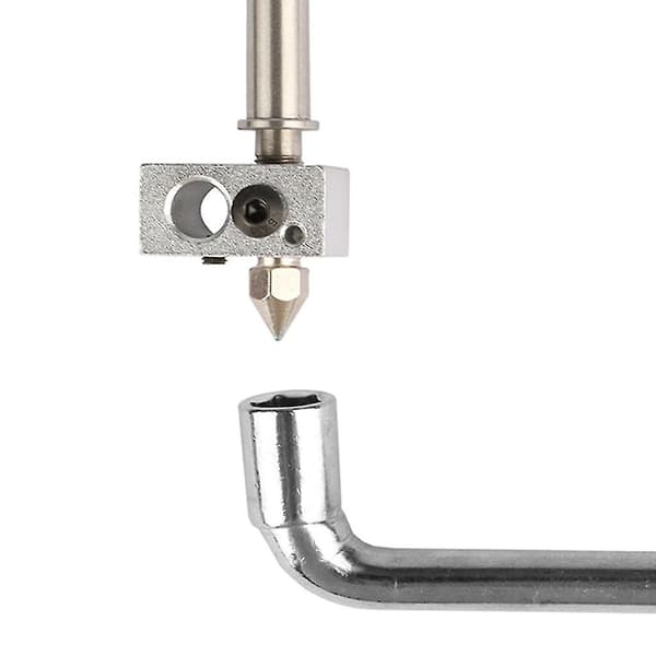 6mm 7mm L-formet sekskantet skruenøgle ærmenøgle til 3d-printerdyse（6mm）