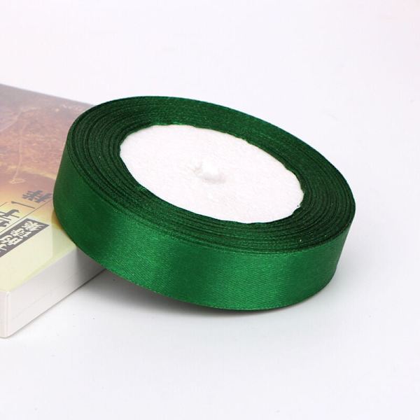 10 rullar dekorativt glänsande satinband - 20 mm x 22 meter - Grönt - Kreativa projekt Sykonst Presentinslagning Fest Födelsedag