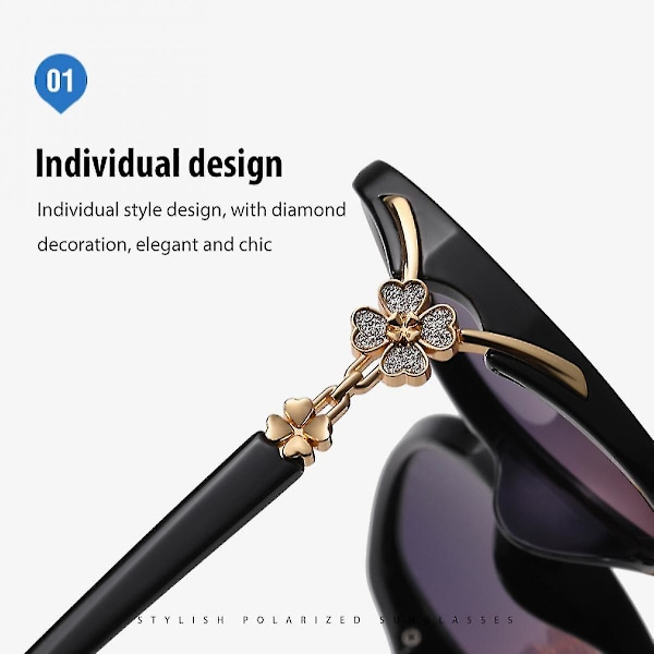 Kvindernes Fashion Polariseret Store Ramme Farveskiftende Solbrillerxq-sg288