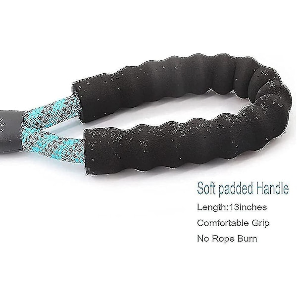 Tau med mykt polstret håndtak og reflekstråder Nylon slitesterk hund