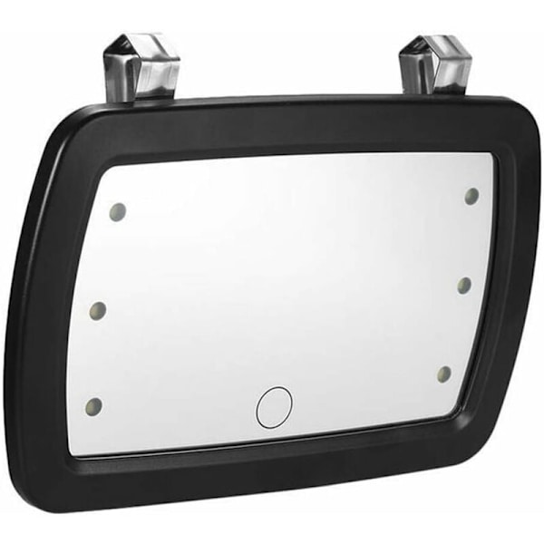 Bilsolskärmsspegel, 6 LED-sminkspegel, bilsminkspegel, kosmetisk spegel med pekskärm för bil, lastbil, SUV