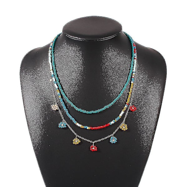 Bohemian Resort Style Risperle Halskjede Kvinner Mote Etnisk Stil 1 Stykke S
