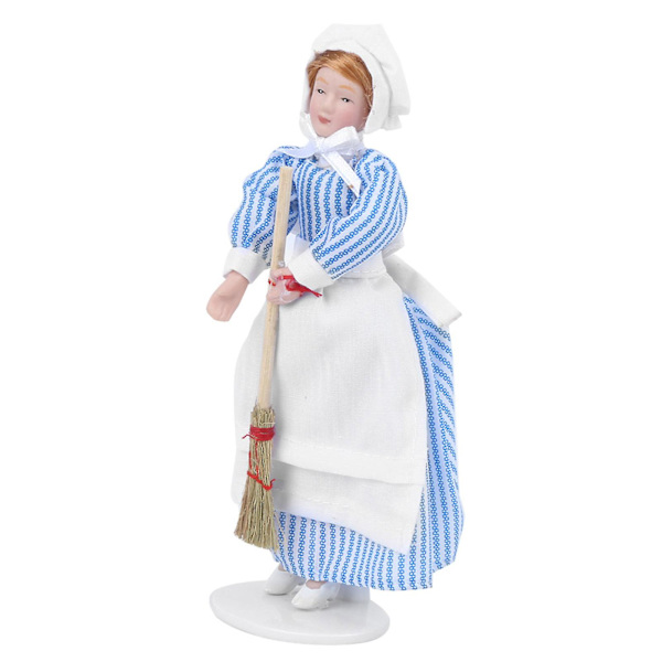 Dukkehus Miniature Porcelænsdukke Model Ornament Dukke Kok Mand Tjener Dukkehus Tilbehør#3