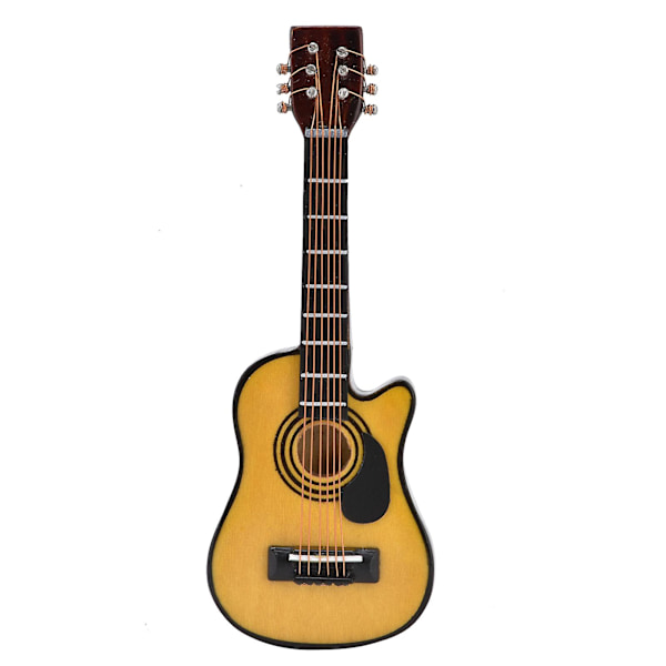 1/12 skala dockhus miniatyr trägitarr mini gitarr displaymodell dockhus tillbehör folk gitarr