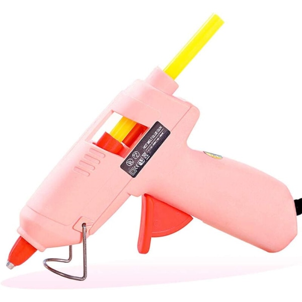 Inkluderar 30 genomskinliga limstift - Högtemperaturlimpistolsats för gör-det-själv och hemmabruk - Rosa