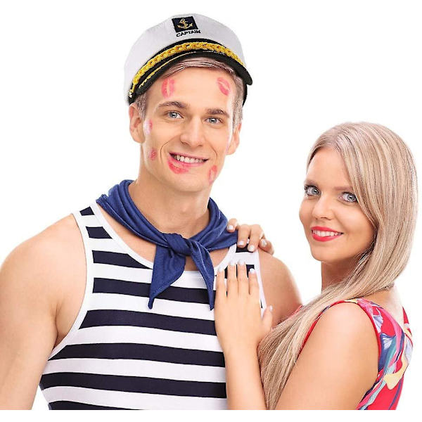 Justerbar sømandshat Justerbar kaptajnshat Cosplay sømandsskib Kaptajnshat til sømand flåde marine admiral