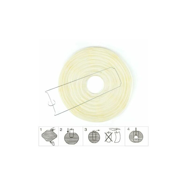 CRUEL 2-pack papperslyktor Pappersboll Lykta för bröllop Hem Jul Fest Dekoration (Beige-Vit, 20cm)