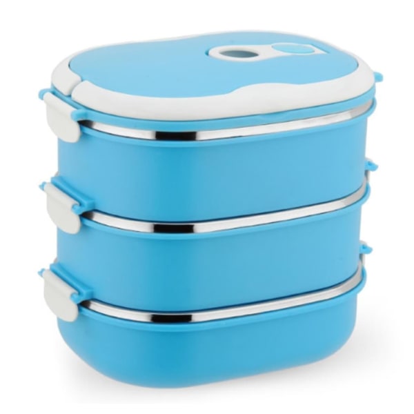 Piao Lunchbox/bentobox, bärbar isolering Värmeisolering i rostfritt stål med handtag Lunchbehållare Bentobox för barn och vuxna 3 lager