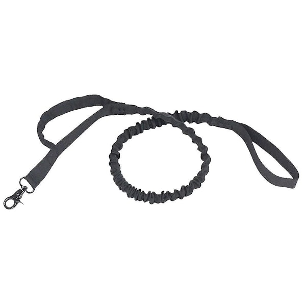 Justerbar nylon elastisk taktisk militærpoliti hundetreningsbånd (svart)