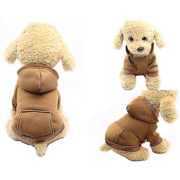 Vinter Hund Hoodie Sweatshirts Med Lommer Varme Hunde Tøj Til Små Hunde Chihuahua Frakke Tøj Hvalp