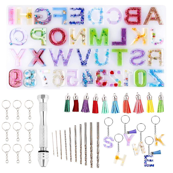 1 set med hängen gjutform DIY gjutform nyckelring hänge accessoar gjutform hantverk verktyg