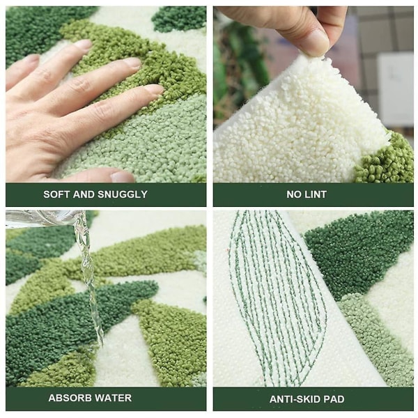 Minneskum badrumsmatta set halkfri badrumsmatta absorberande ultra mjuk badrumsmatta tillgänglig stor 19,7\" X 31,5\" (blå)