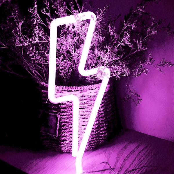 LED Neonljus Flash Neon Skylt Vägglampa Batteri och USB-drivna Neonljus för Hemfest Jul