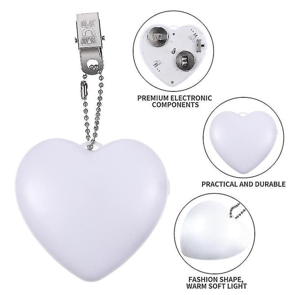 Mobestech LED Automatisk Pung Lys Sensor Touch Aktiveret Håndtaske Lys Mini Hjerte Form Nattelys Belysning
