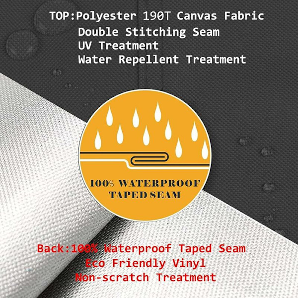 Vattentät rund spa-skydd utomhus badtunna lock vattentät spa-skydd UV-beständig vindskydd badtunna lock för simbassäng brun 210×30cm