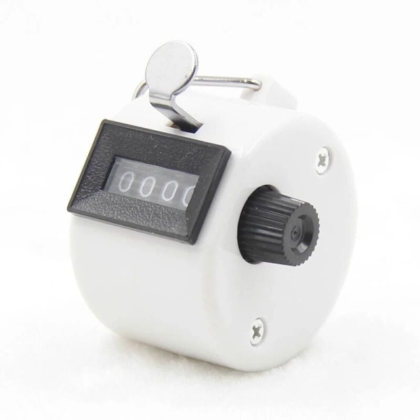 4-siffrig klickräknare i plastfodral med fingerdisplay, manuell räknare, timer, fotbolls- och golfräknare, 1 st (slumpmässig färg)