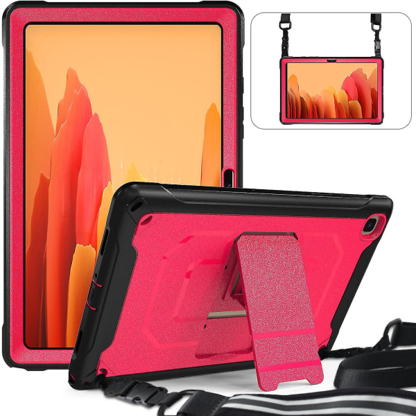 Blank overflate etui for Samsung Tab A7 10,4 tommer med avtagbar skulderstropp, justerbart stativ, oppbevaringspose, full beskyttelse deksel