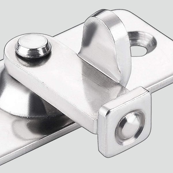 1 kpl (hopea) 90 asteen suorakulmainen oven lukituslukko, turvallinen oven lukituspultti, ruostumattomasta teräksestä valmistettu porttilukko puuaidoille tai metalliporteille, turvallinen liukuovi D