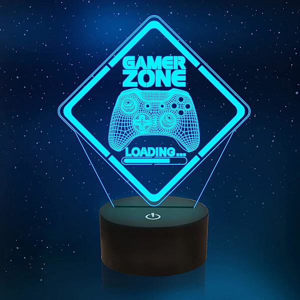 16 färger växlande Ps4 joystick 3d lampa barn sovrum dekor nattlampa spelrum 3d neonljus för semester födelsedagspresenterRose Red