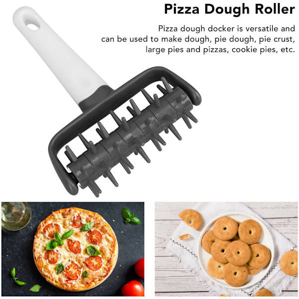 Pizzadegvals med piggar förhindrar bubblor tät pizzadegningsverktyg med piggar för hemmakök (grå)