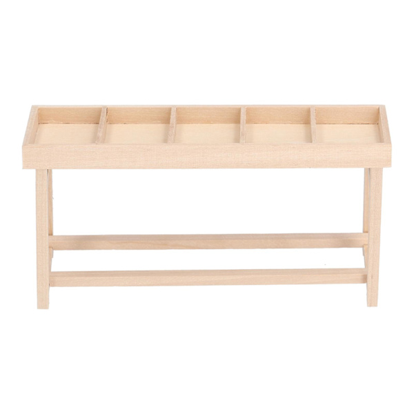 Nukkekotihyllytelineet 1:12 Miniatyyripuinen telinehylly nukkekodille DIY-koriste Hedelmä- ja vihanneshylly 1