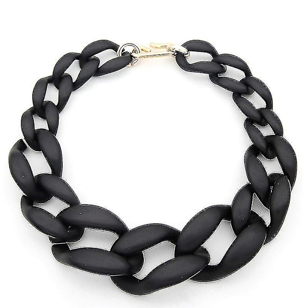 Choker Necklace Women Acrylic Chunky Chain Statement Link Necklace Big Fashion