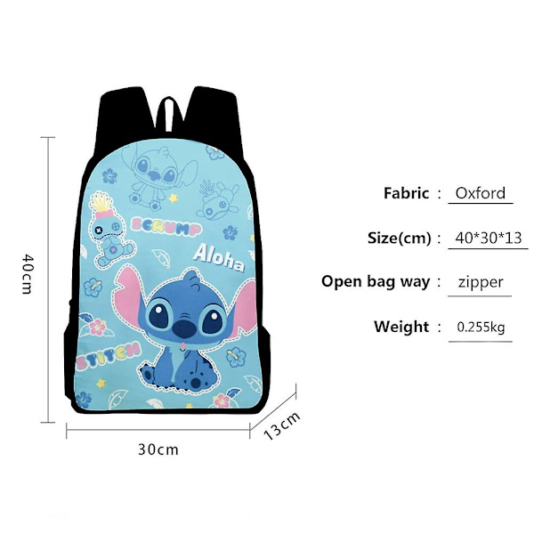 Reppu koululaisille teini-ikäisille Loli And Stitch -kuvalla, b70