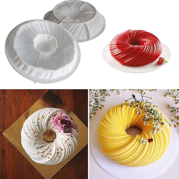 Spiralformet silikonkakeform, Non-Stick kakeform i spiralform for donuts,