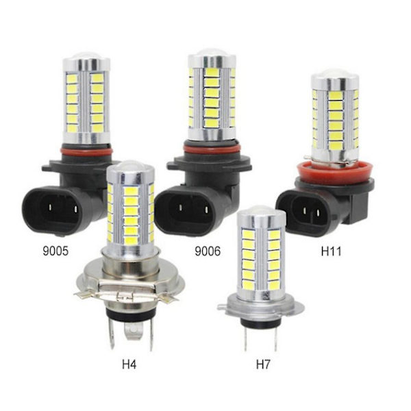 H4 H7 H11 9005 9006 Bil Motorcykel LED-strålkastarlampa 6000k Vit Blinkers Bromsljus Auto Dimljus Broms Backljus