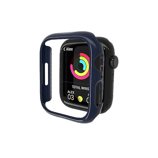 Skyddande fodral kompatibelt med Apple Watch Series 7, ingen skärmskyddsversion (45 mm, blå)
