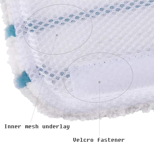 Black+Decker Steam Mop Set med 5 rektangulära mikrofiberdukar