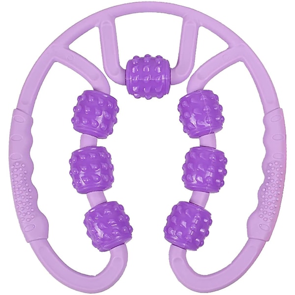 Lihashierontarulla, 360 3D-vaahtohierontarulla, 7-pyöräinen lihashierontarulla, selluliittihieronta lihaskipujen lievitykseen (violetti)