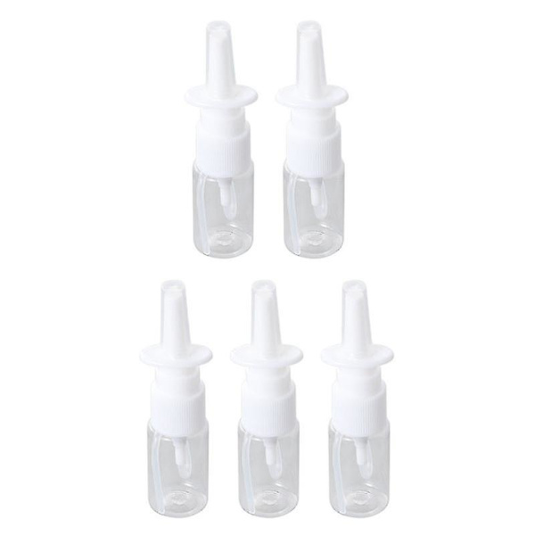5 kpl 10 ml Kannettavia Nenäsumutinpulloja Nuhan Hoitoon Täytettäviä Hienoja Sumutinpulloja (10 ml Läpinäkyvä Litteä Olkapääpullo + 18r Suora Injektio