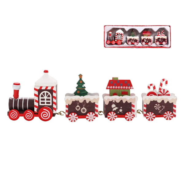 Julgråtsdekoration, miniatyrmodell av julgråtsleksak, juldekoration i trä, bordsjulgran ren dekoration, #2