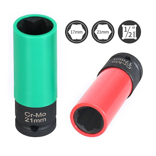 17mm 21mm pyöränmutterin hylsyavain, lukkomutterin poistotyökalu S-luokkaan (17mm ja 21mm)