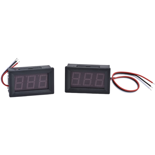 3-tråds DC digital display voltmeter display 0,56\" LED digital extern displaymodul DC 0-99,9V (2-pack, blå)